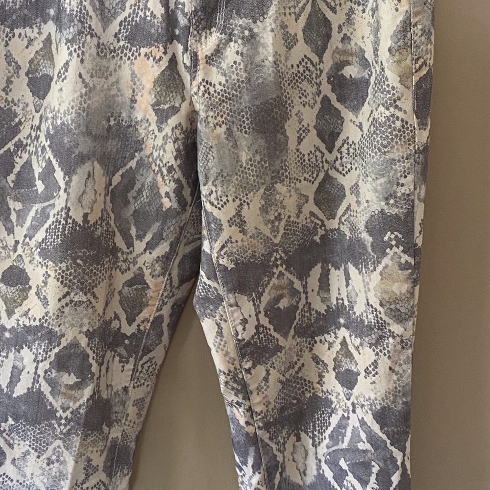 Lane Bryant Python Pattern Skinny Jeans Size 14 - image 2